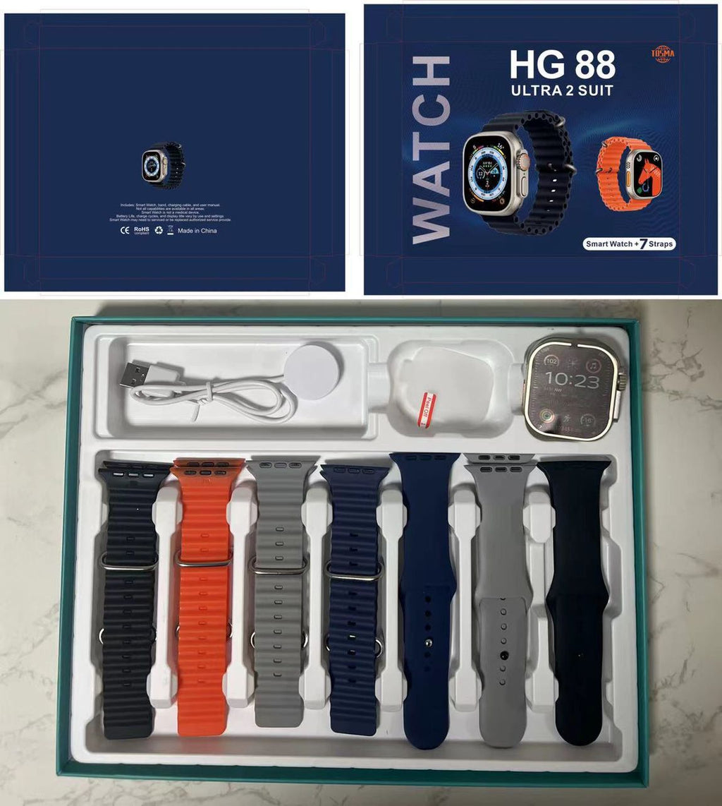HG 88 Ultra 2 Suit - Smart watch - HD Display -Wireless User Manual - With 7+1 Smart Watch - New Arrival - (SMART WATCH)